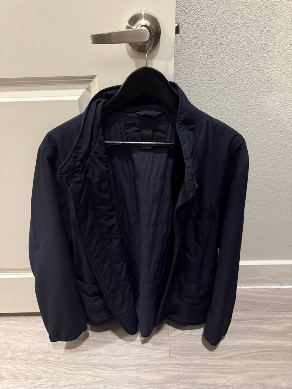 Mango Men's black Lightweight Quilted-Panel Jacket